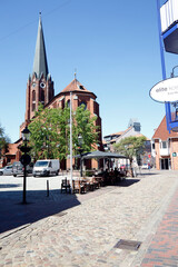 Die St. Petrie Kirche in Buxtehude. Buxtehude, Hansestadt, Niedersachsen, Deutschland, Europa  --...