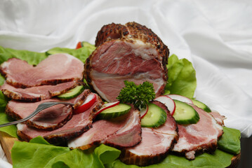 ham on the wedding table