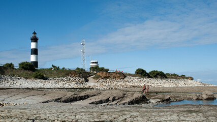 Obraz premium Le phare de Chassiron et son sémaphore (île d'Oléron)