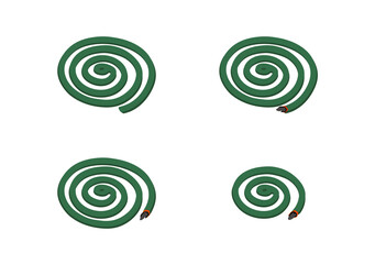 a green mosquito repellent burner gadget isolated on white background