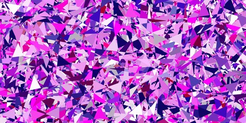 Fototapeta na wymiar Light purple, pink vector pattern with polygonal shapes.