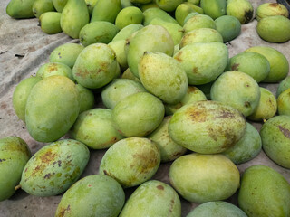 green mango in the market