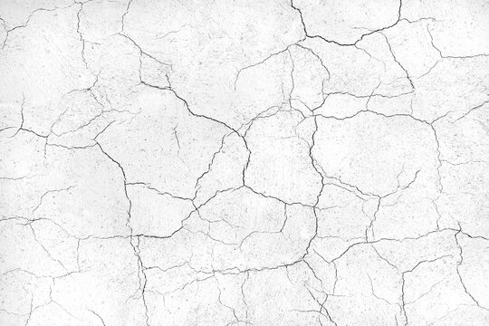 crack concrete white wall or Cement wall background