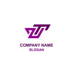 TZ or ZT letter initial logo, bold and simple logo with unique shape.