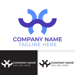 Letter CCC Logo design. Unlimited logo icon with 3 concept color good for concept idea business meaning
