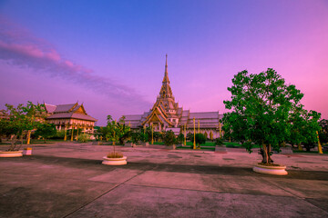 Background of one of the religious sites in Thailand (Wat Sothon Wararam Worawihan) in...