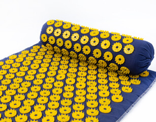 Massage acupuncture mat with a roller, Kuznetsov's applicator
