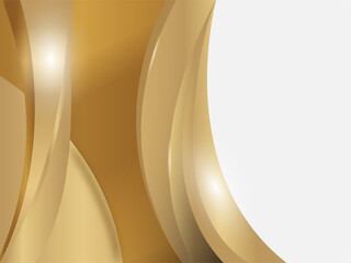 Golden And White Abstract Background Can Be Used As Poster Design.