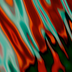 Iridescent vibrant liquid background texture. Fluid Colorful waves abstract render. Shiny acid with smooth folds like waves on a liquid surface.