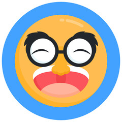 
An icon of fool emoji, editable design 

