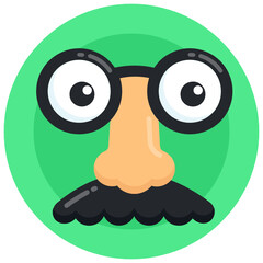 
Download this premium hand drawn icon of disguise mask 

