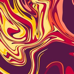 lava red orange yellow color psychedelic fluid art abstract background concept design vector illustration