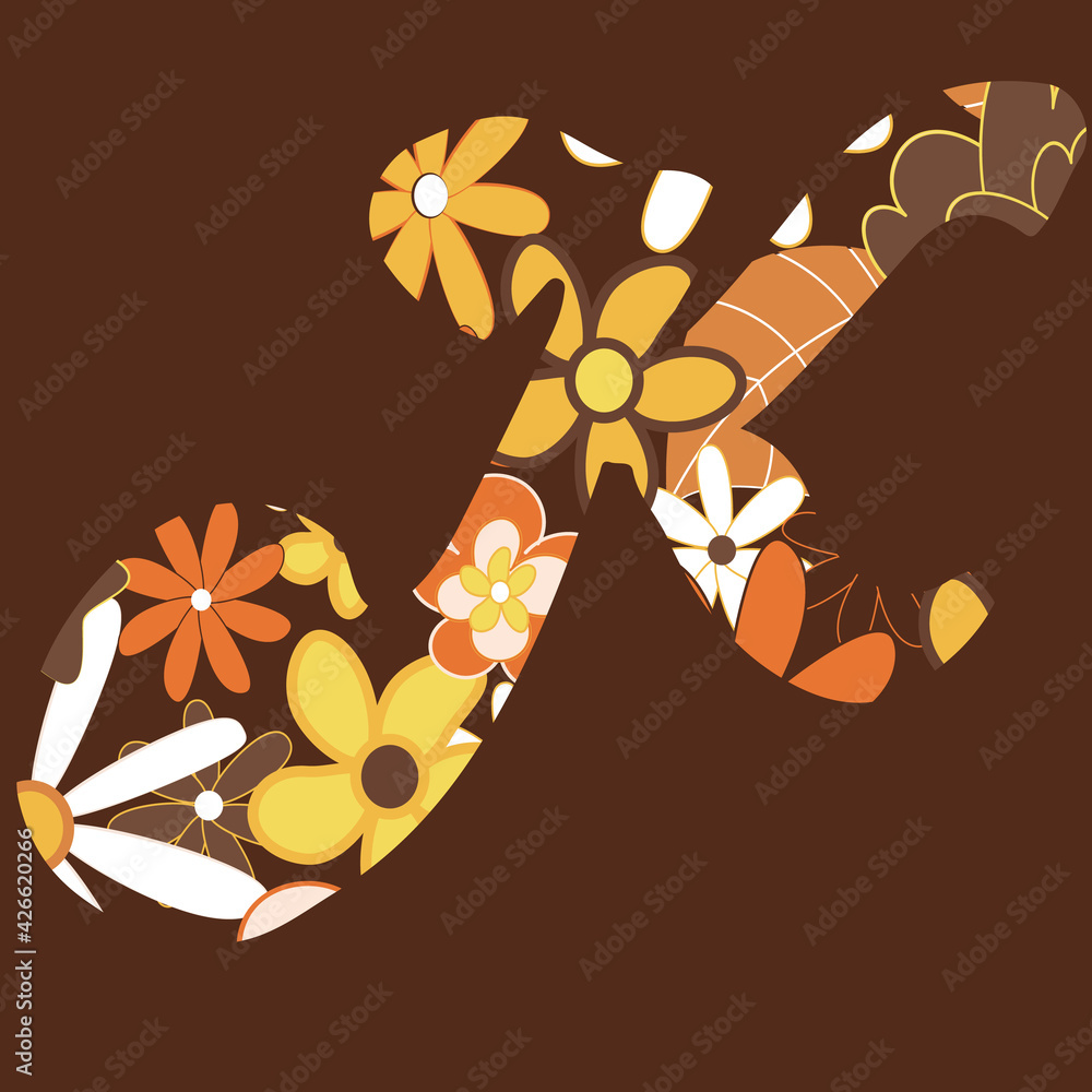 Poster retro letter k from the alphabet seamless repeat pattern print background