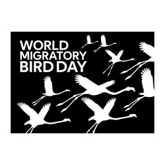 flamingo world migratory bird day poster design vector illustration