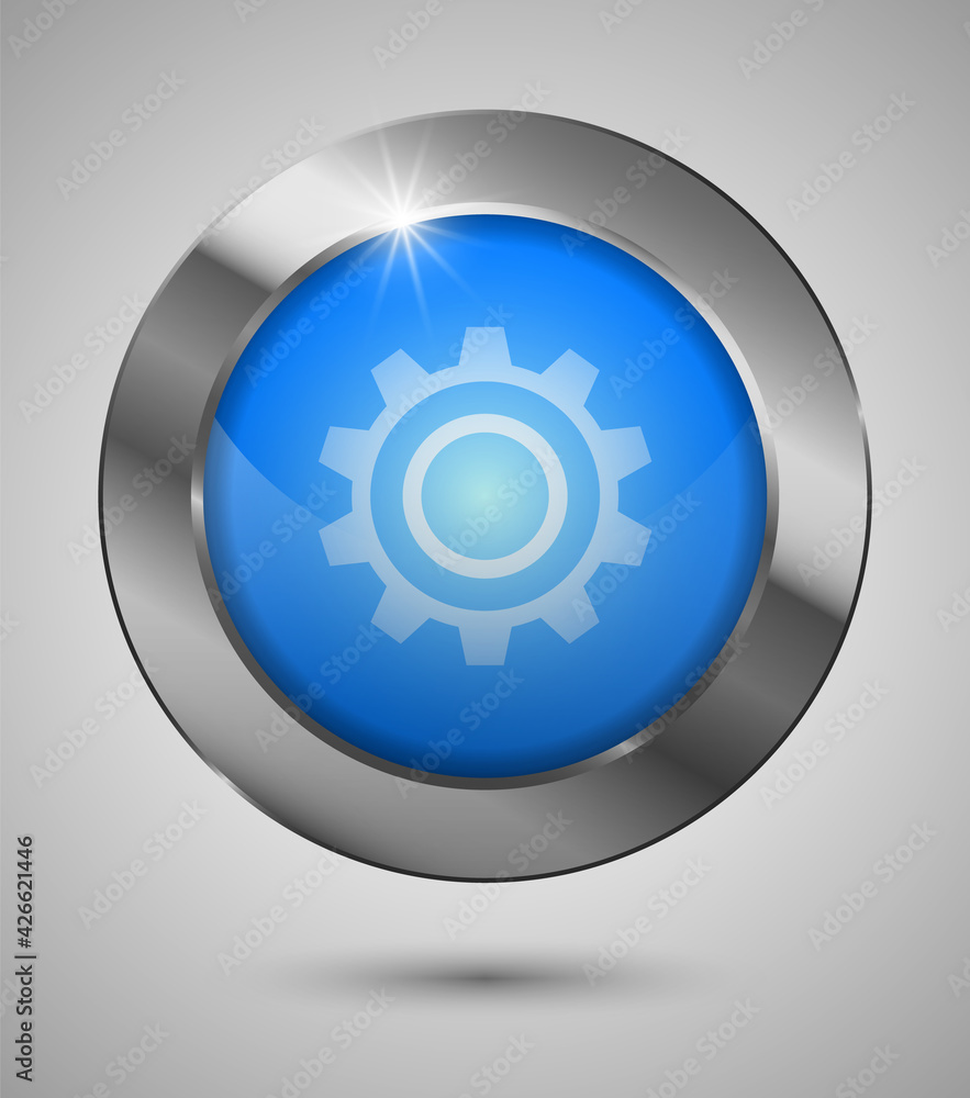 Poster eps10 settings button. perfect for your website or app or any use you want to make of it.