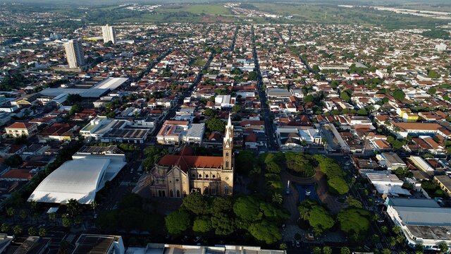 aerial view of the city