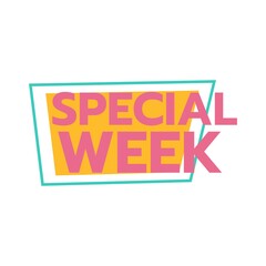 special week Sale discount Deal Special Promotion price Tag sign shop retail business Vector illustration