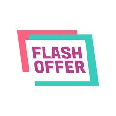 flash offer discount Sale Deal Special Promotion price Tag sign shop retail business Vector illustration