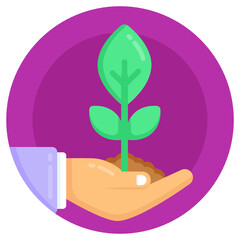 Have a look at this eye soothing flat rounded icon of eco care 