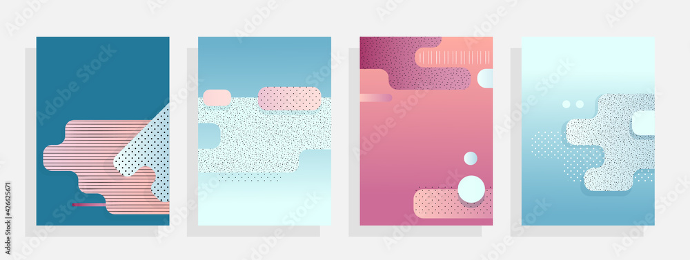 Poster covers with minimal designs. abstract backgrounds. vector frame for text modern art graphics for hip
