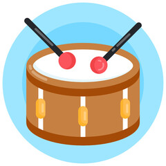 
Download this premium flat rounded icon of snare drum 

