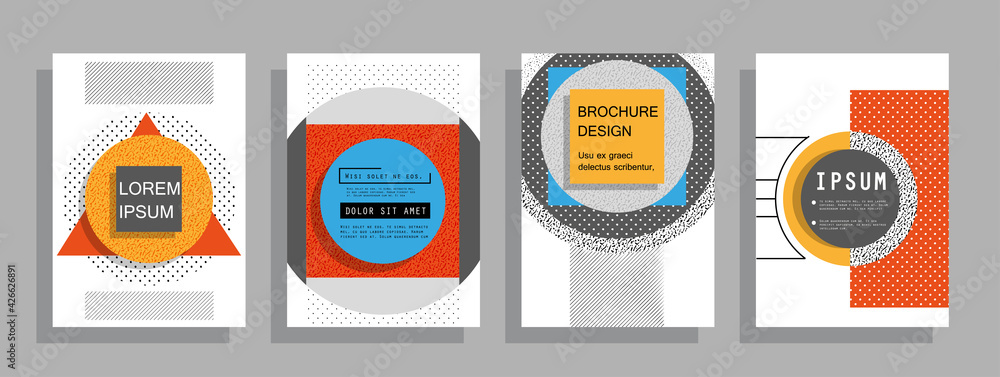 Fototapete covers with minimal designs. abstract backgrounds. vector frame for text modern art graphics for hip