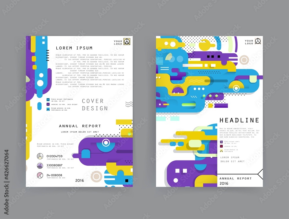 Fototapete covers with minimal designs. abstract backgrounds. vector frame for text modern art graphics for hip