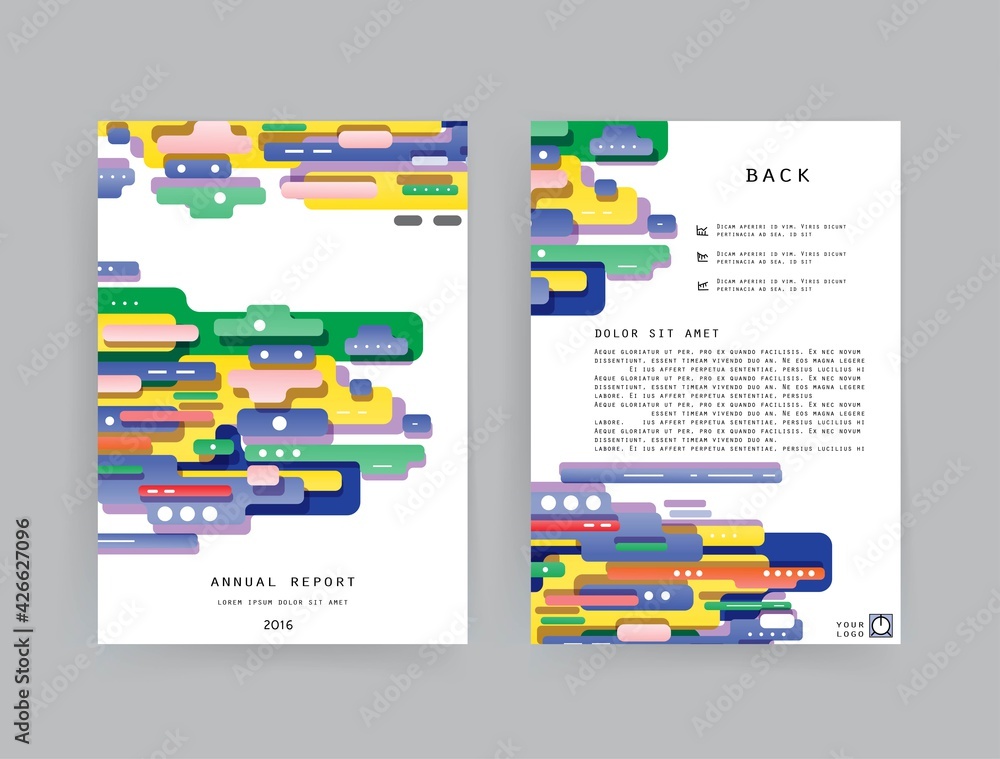 Fototapete covers with minimal designs. abstract backgrounds. vector frame for text modern art graphics for hip