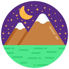 
Download premium flat rounded icon of landscape 

