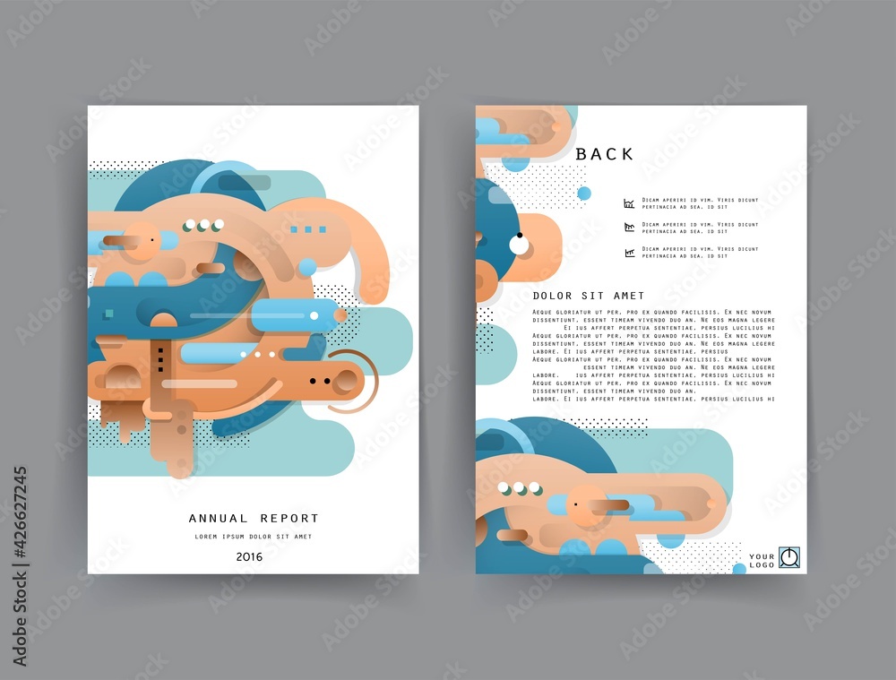 Fototapete covers with minimal designs. abstract backgrounds. vector frame for text modern art graphics for hip