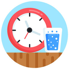 
Grab this beautiful flat rounded icon of iftar time 

