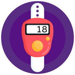 
Download this premium flat rounded icon of finger counter 

