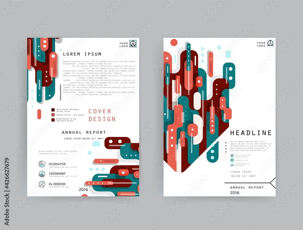 Fototapete covers with minimal designs. abstract backgrounds. vector frame for text modern art graphics for hip