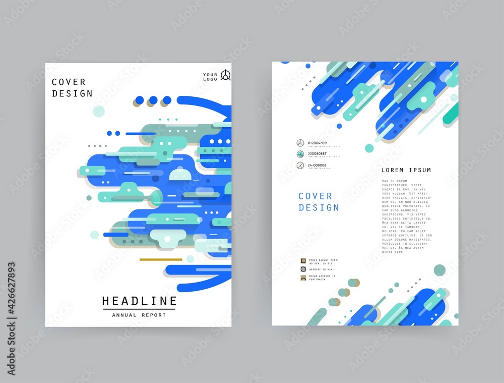 Fototapete covers with minimal designs. abstract backgrounds. vector frame for text modern art graphics for hip