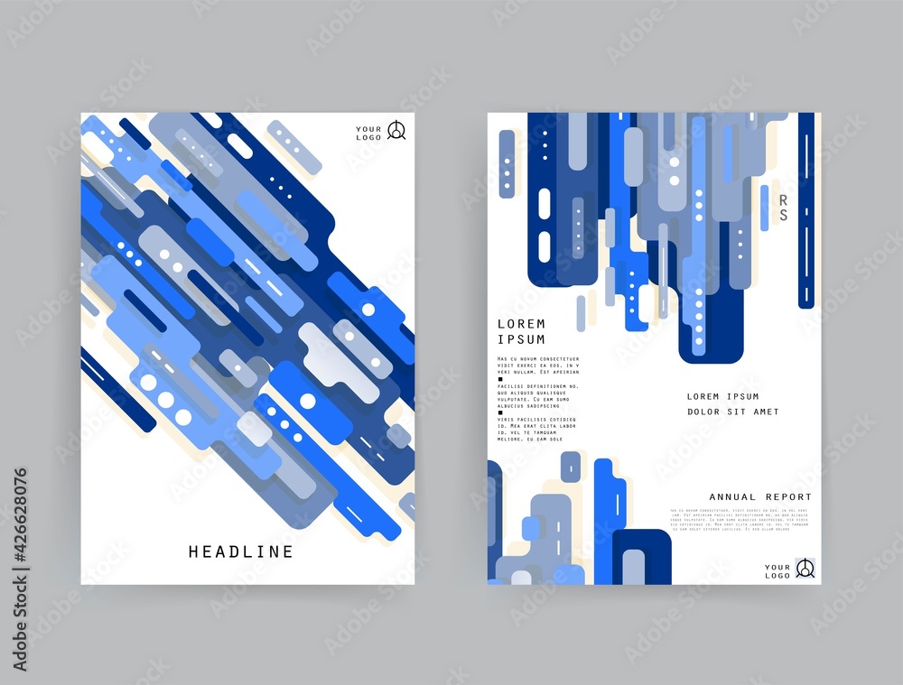 Fototapete covers with minimal designs. abstract backgrounds. vector frame for text modern art graphics for hip