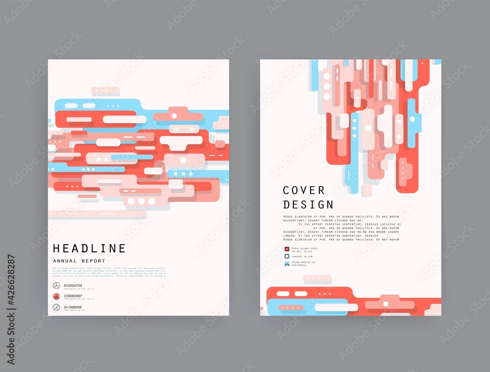 Fototapete covers with minimal designs. abstract backgrounds. vector frame for text modern art graphics for hip