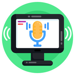 
A trendy vector design of online recorder 

