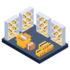 
Download parcel racks icon premium design

