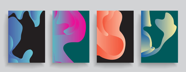 Liquid color background design. Futuristic design posters