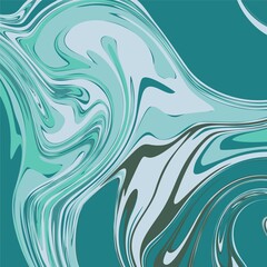 Fototapeta na wymiar blue aqua menthe water color psychedelic fluid art abstract background concept design vector illustration