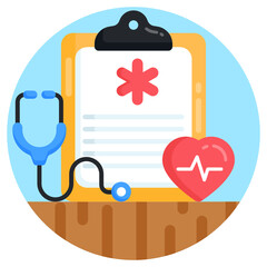 
Download this premium quality flat icon of health report


