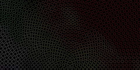Dark Multicolor vector layout with circle shapes.