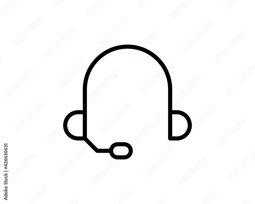 Poster headset icon. professional, pixel perfect icons optimized for both large and small resolutions. eps 
