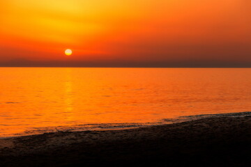 Sunset over the Mediterranean sea.