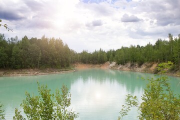 Fototapeta premium bathe ,beautiful ,children ,comming ,czech ,dangerous ,diving ,drowning ,fish ,flooded ,forest ,hliňák, jump ,lake, map ,natural ,nature, pool ,quarry ,republic ,shore ,summer ,swim ,swimming ,tree 