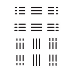 Flat Menu Icon Illustration for Website Navigation