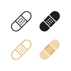 plaster vector icon for apps and web sites