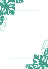 Obraz premium background tropics monstera summer bright