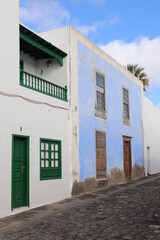 Fototapeta na wymiar Pittoresque Village Blanc de Teguise Lanzarote Îles Canaries Espagne