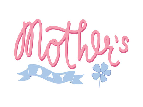 Moother's day lettering. Vector calligraphic inscription, banner template for congratulations on Mothers Day